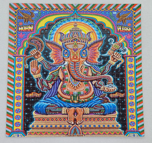 Jai Ganesha by Chris Dyer Blotter Art